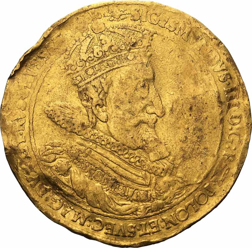 Zygmunt III Waza. Donatywa wagi 10 dukatów 1614,  Gdańsk